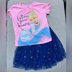 Disney Cinderella girls outfit size 10 perfect for a Magic trip